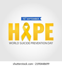 Ilustración vectorial del Día Mundial de la Prevención del Suicidio. Esperanza
