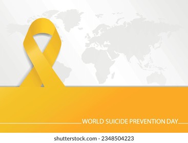 Vector Illustration of world suicide prevention day. Template banner.