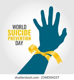 Vector Illustration of World suicide prevention day. 
