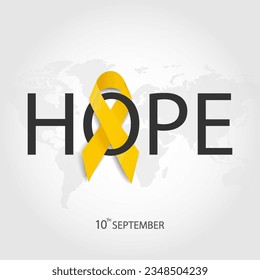 Vector Illustration of World suicide prevention day. Hope