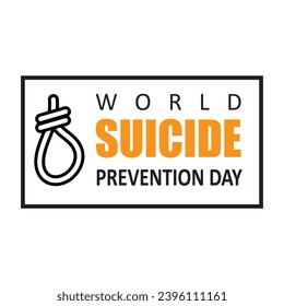 Vector Illustration of world suicide prevention day , creative flat trendy style illustration on white background..eps