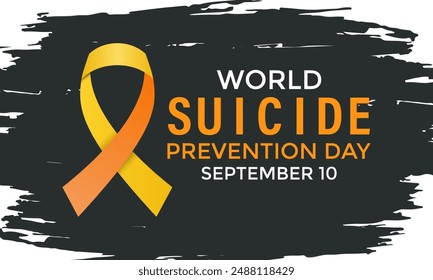 Ilustración vectorial del día mundial de prevención del suicidio 10 de septiembre. Esa conciencia previene el suicidio en todo el mundo. Afiche de Anuncio, volante y diseño de fondo para prevenir el suicidio en todo el mundo.