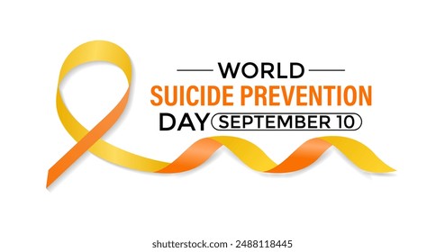 Vector Illustration of world suicide prevention day September 10. Thats awareness prevent suicide worldwide. Banner poster, flyer and background design To prevent suicide worldwide.