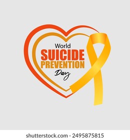 Vector illustration of World Suicide Prevention Day social media feed template