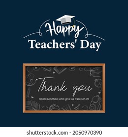 Vector illustration of World Teachers' Day social media banner. World Teachers' Day, also known as International Teachers Day, is an international day held annually on 5 October.