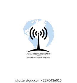 Ilustración vectorial del Día Mundial de las Telecomunicaciones y la Sociedad de la Información 17 de mayo mofa de la historia de los medios sociales