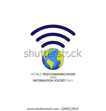 Vector illustration of World Telecommunication and Information Society Day 17 May social media story feed mockup template post