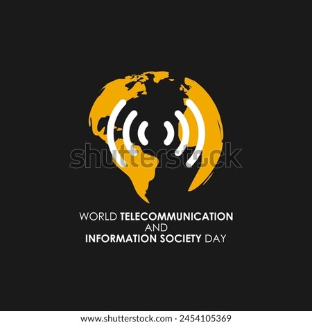 Vector illustration of World Telecommunication and Information Society Day social media feed template
