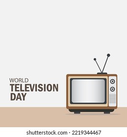 Vector Illustration of World Television Day. Simple and Elegant Design