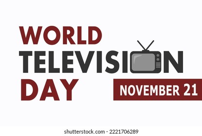 ILUSTRACIÓN DE VECTORES DEL DÍA MUNDIAL DE LA TELEVISIÓN, CELEBRADO EL 21 DE NOVIEMBRE