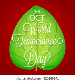 Vector illustration for World Temperance Day Background.