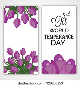 Vector illustration for World Temperance Day Background.