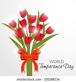 Vector illustration for World Temperance Day Background.