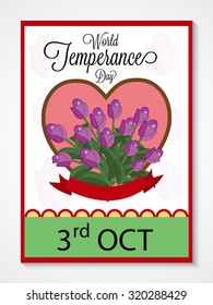 Vector illustration for World Temperance Day Background.