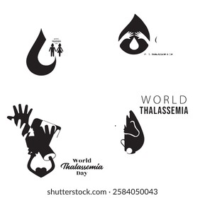 Vector illustration of World Thalassaemia Day social media feed template thalassaemia vector eps 10 file