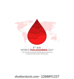 Vector illustration for World Thalassemia Day 8 May