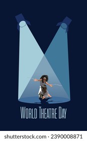 Vector illustration of World Theater Day. 