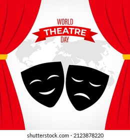 Vector illustration of World Theatre Day