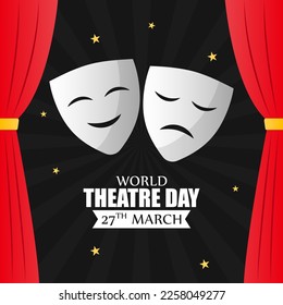 Vector illustration of World Theatre Day