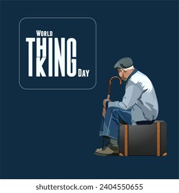 Ilustración vectorial del Día Mundial del Pensamiento.
