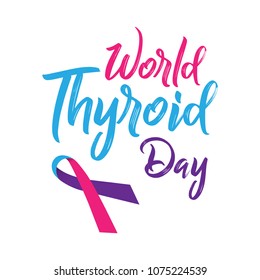 Vector illustration for World Thyroid Day. Can be used for poster, banner, medical designs, backgrounds, symbol, icon and print templates.  