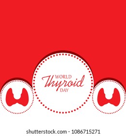 Vector illustration of World Thyroid Day poster with illustration of thyroid gland