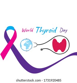 Vector illustration for World Thyroid Day banner or poster design