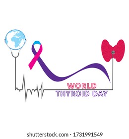 Vector illustration for World Thyroid Day banner or poster design