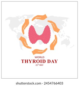 Vector illustration of World Thyroid Day social media feed template