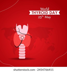 Vector illustration of World Thyroid Day social media feed template