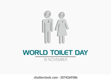 Vector illustration of World toilet day.
