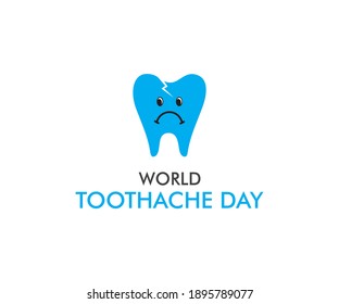 vector illustration of world toothache day poster design