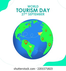 ilustración vectorial del día mundial del turismo