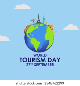 Vector illustration of World Tourism Day banner