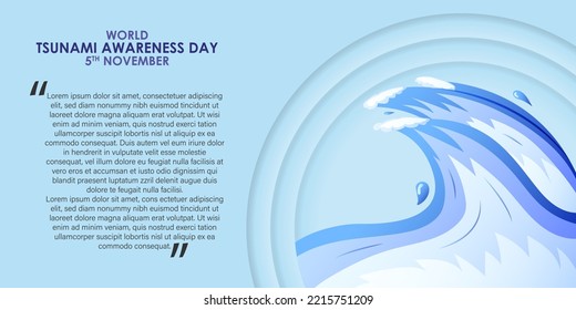 vector illustration for world tsunami awareness day.  