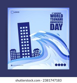 Vector illustration for World Tsunami Awareness Day