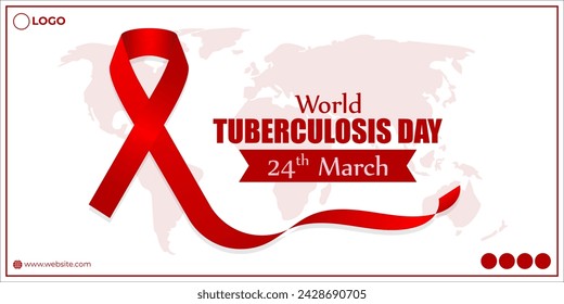 Vektor-Illustration des World Tuberculosis Day Social Media Feed-Vorlage