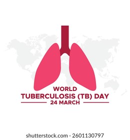 Vector Illustration of World Tuberculosis Day.
World Tuberculosis Day Poster Or Banner Background. 