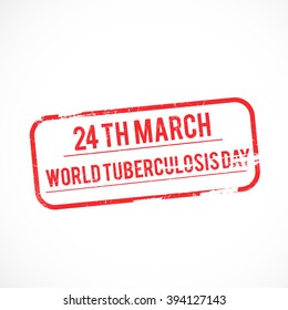 Vector illustration of World Tuberculosis Day Stamp.