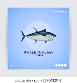 Vector illustration for World Tuna Day May 2