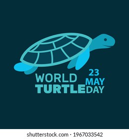 Vector illustration World Turtle Day Background 23 may