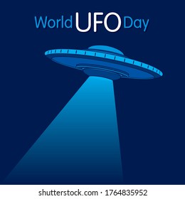 vector illustration of world UFO day poster or banner design
