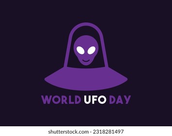 Vector Illustration of World Ufo Day. Flat design vector. Eps 10.