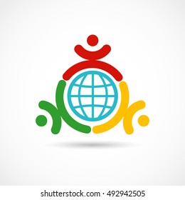 Vector illustration of a World union symbol