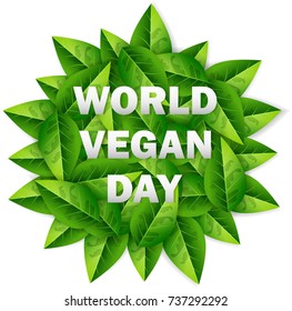 Vector illustration of World vegan day