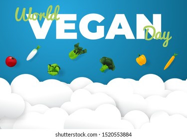 Vector Illustration of World Vegetarian Day for Social Media Post , Postcard, Banner, Greetingcard.