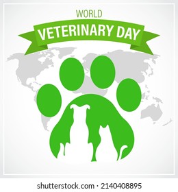 Ilustración de vectores para el día veterinario mundial