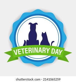Ilustración de vectores para el día veterinario mundial