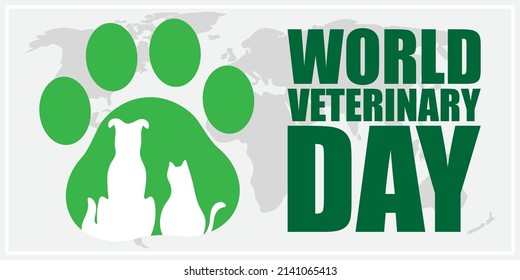 Ilustración de vectores para el día veterinario mundial