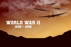 Illustration Vectorielle Fond D'Écran De La Seconde Guerre Mondiale